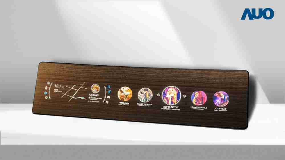 银河集团研发全球最高穿透度达80%的AmLED木纹显示器，，，，可于使用时呈现高亮度、、清晰可见的信息，，，，并在不使用时回归为单纯的饰板，，，节能兼具美观